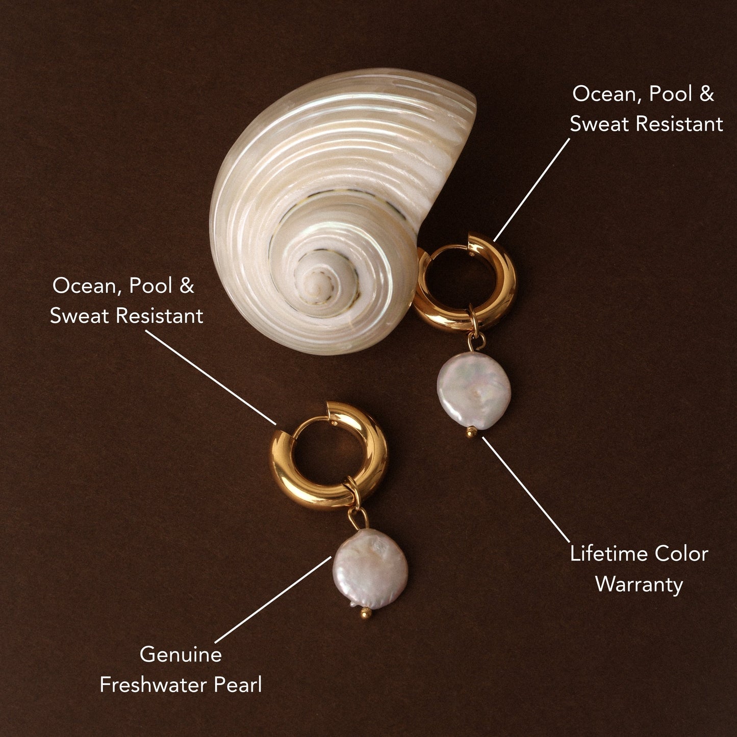 Chunky Pearl Hoops