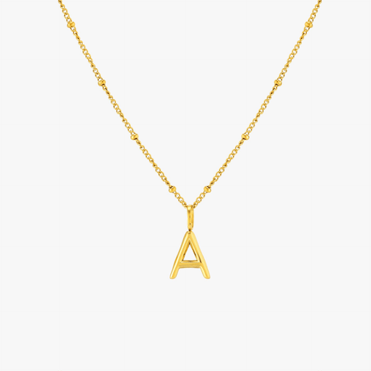 Initial & Birthstone Charm Necklace