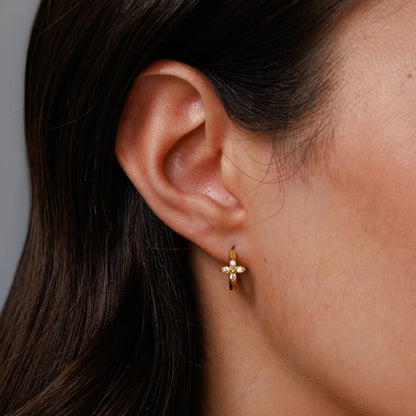 Daisy Hoops Earrings
