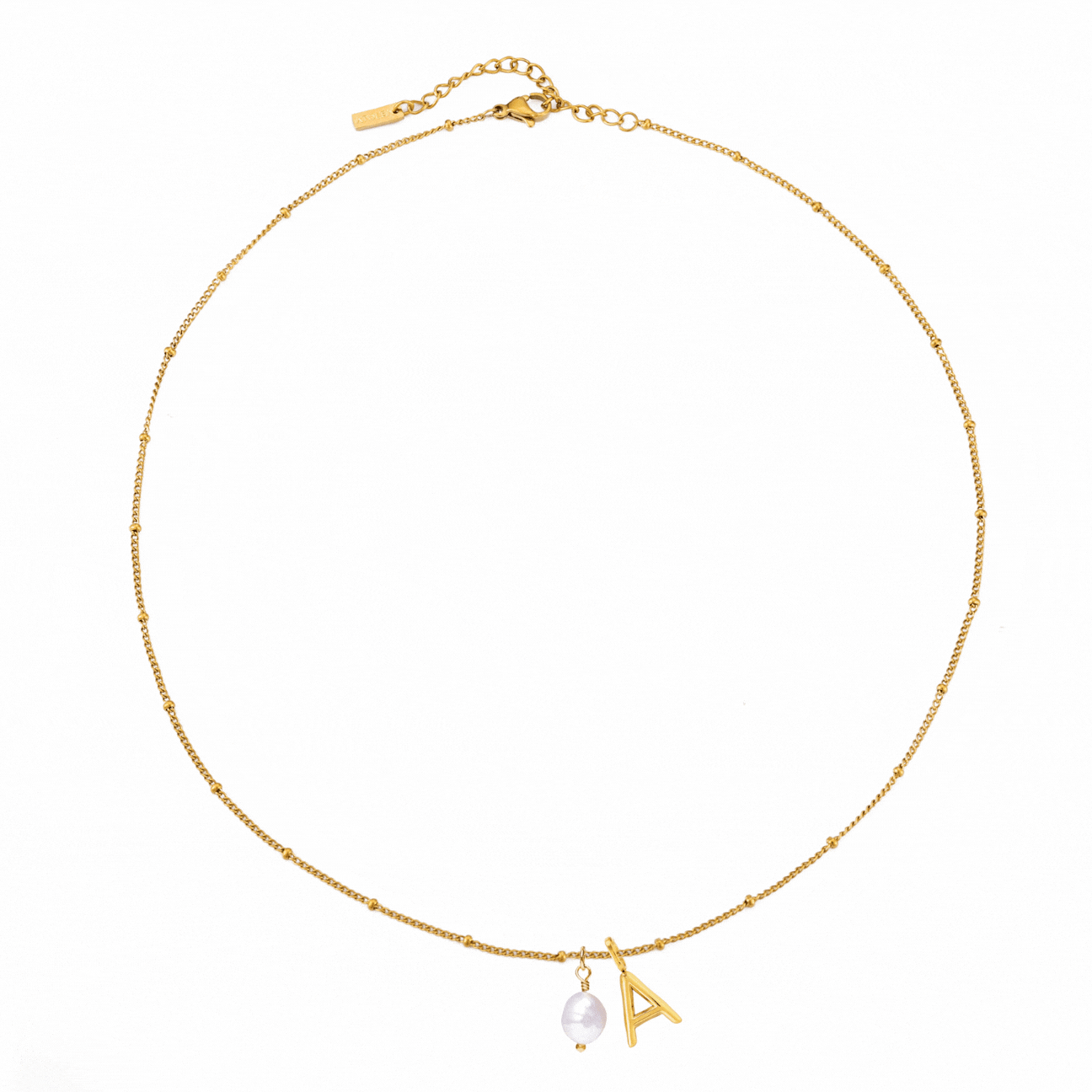 Initial & Pearl Necklace