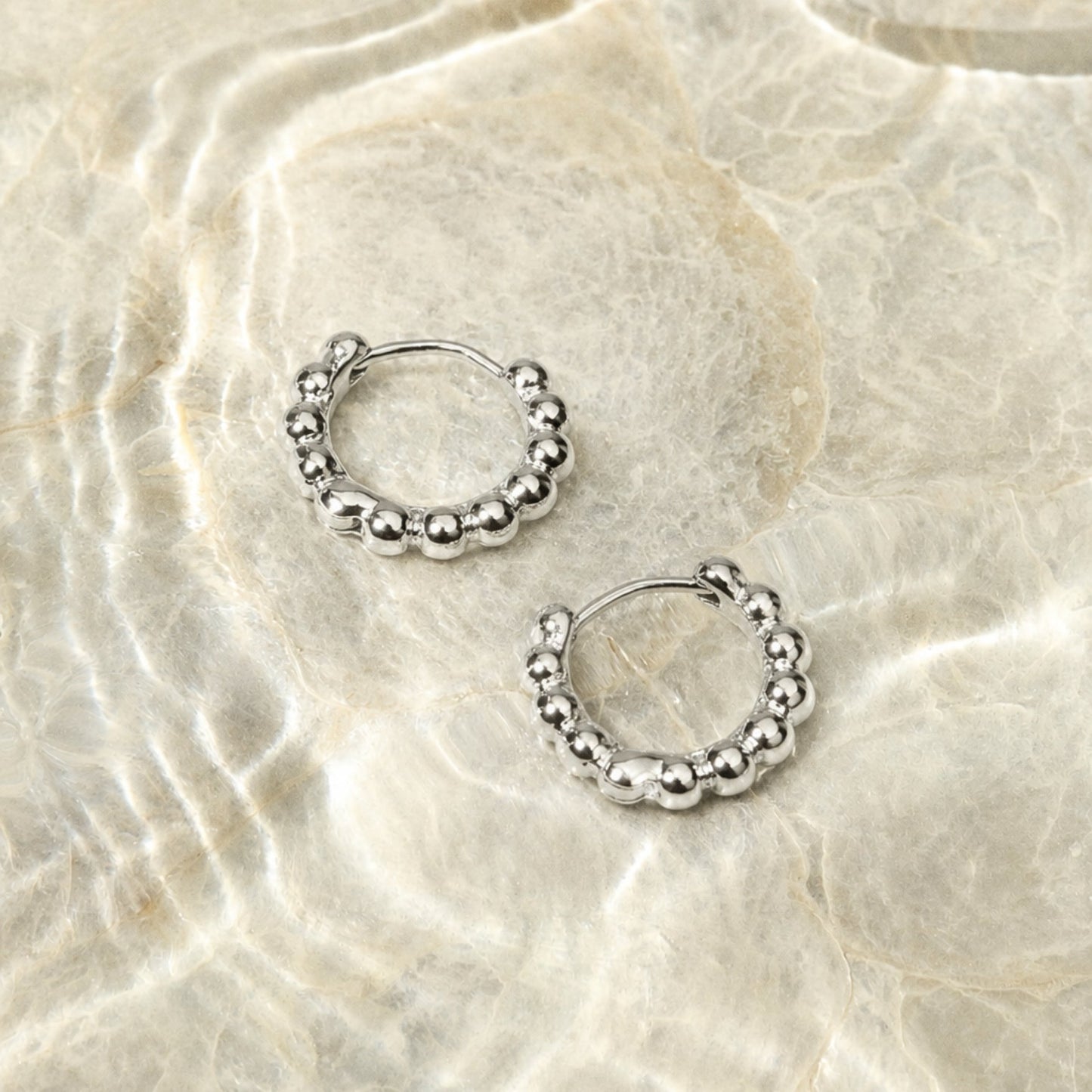 Beaded Hoops Earrings