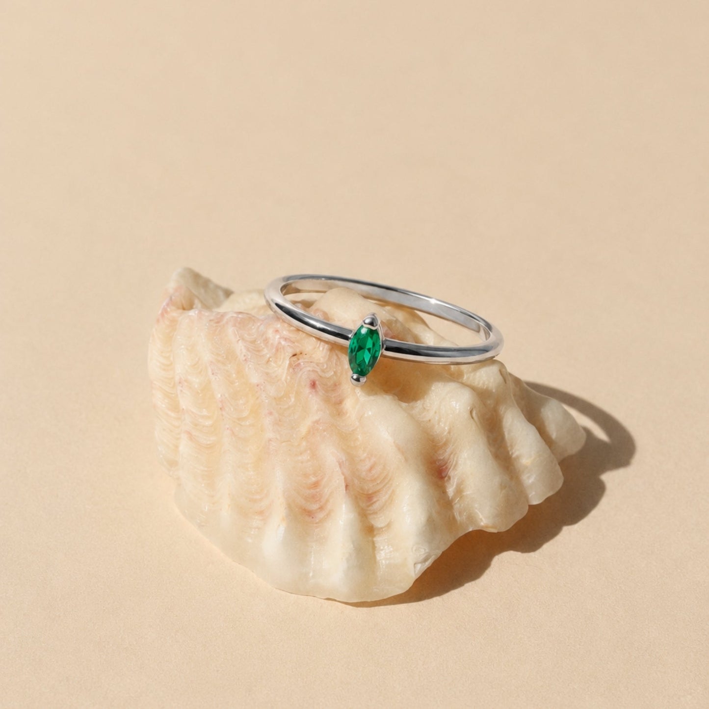 Dainty Emerald Ring