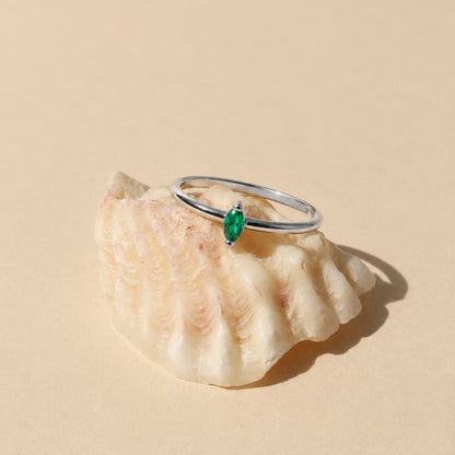 Dainty Emerald Ring