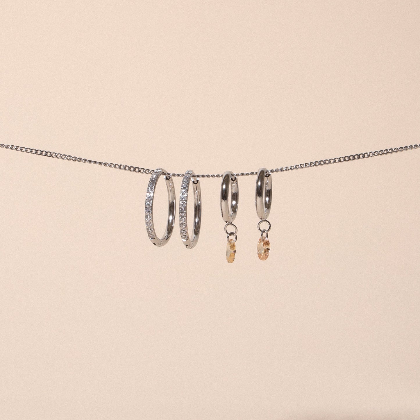 Rosé Drop Earrings
