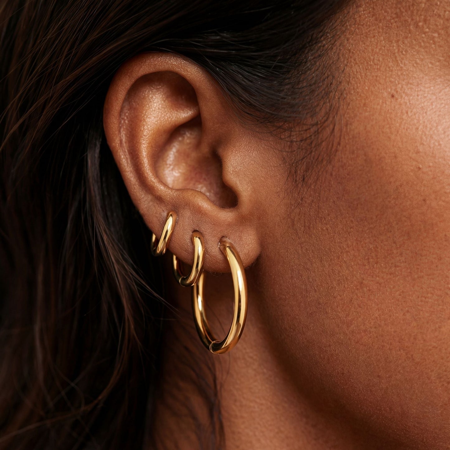 Thick Hoop Earrings